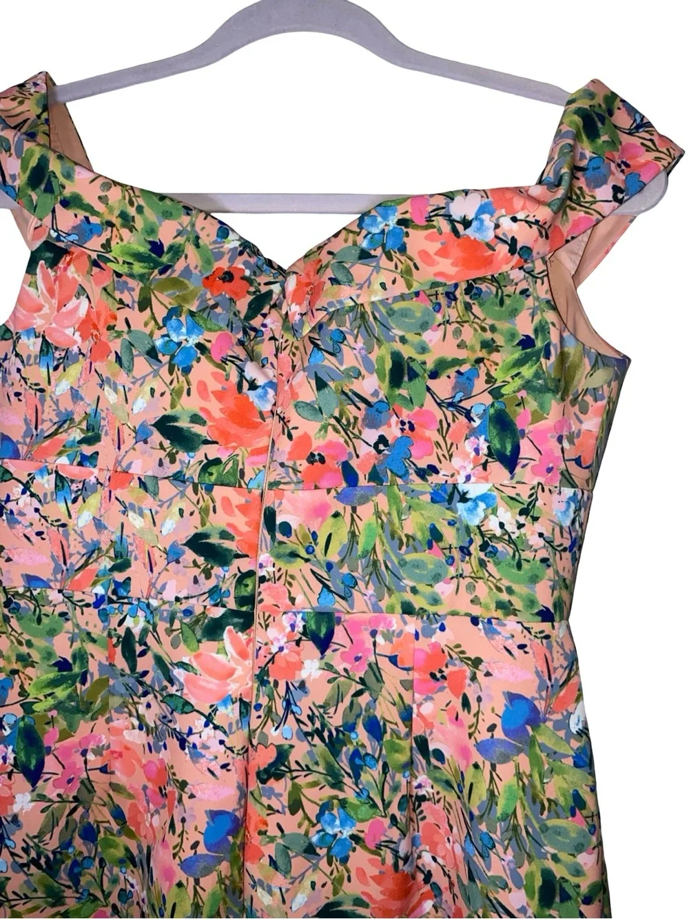 Aidan Mattox Floral Off the Shoulder Midi Dress Size 6 formal event midi dress